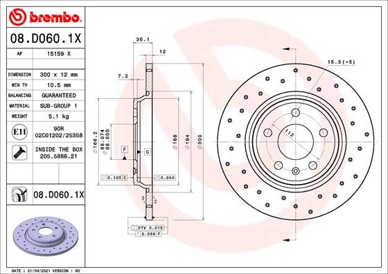 Brake Disc 08.D060.1X