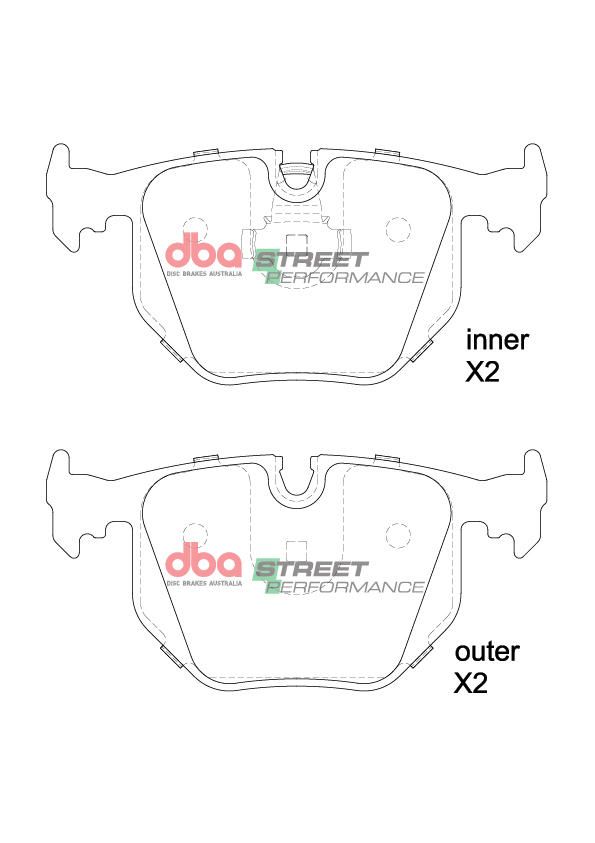 DBA SP PERFORMANCE  BRAKE PADS [ BMW & RANGE ROVER 1993-2013 R ](suits wear sensor DBAWS1003, DBAWS1016, DBAWS1104 ) - TecDoc Only