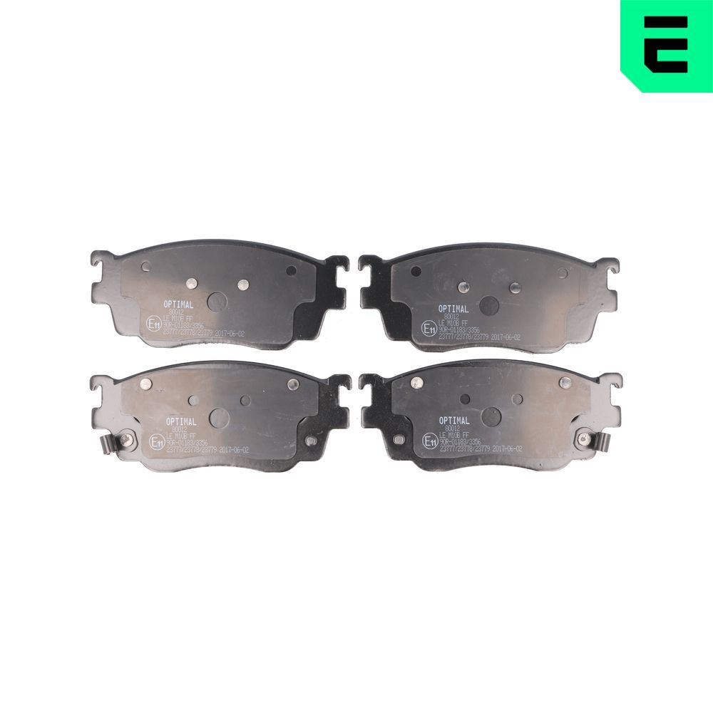 OPTIMAL BP-80012 - Bremsbelagsatz, Scheibenbremse