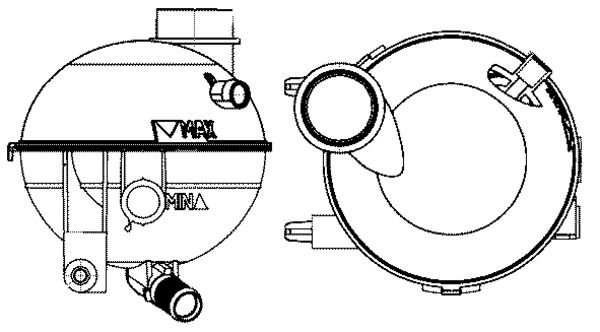 Expansion Tank, coolant CRT 14 000S