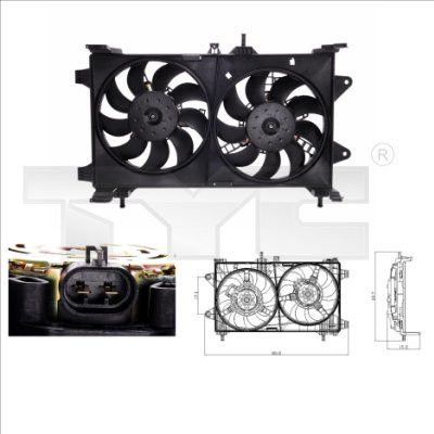 809-0002 TYC ventilátor, klímakondenzátor