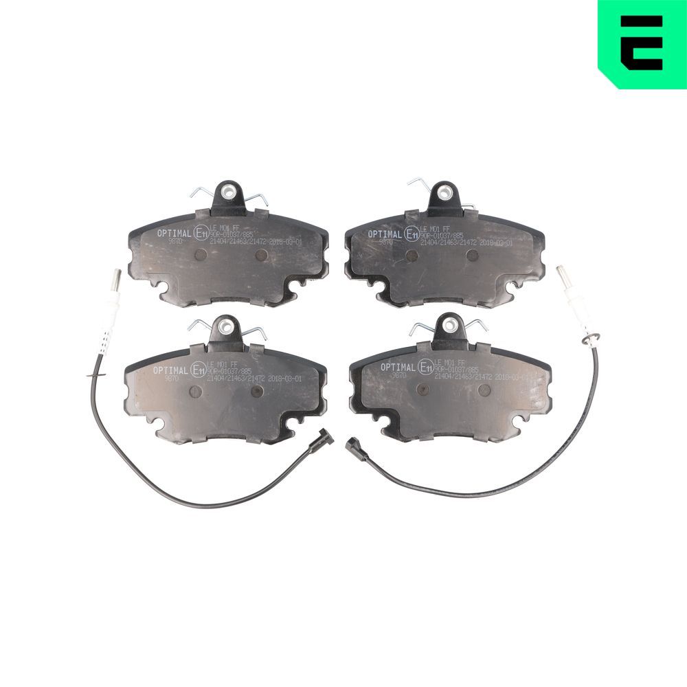 OPTIMAL BP-09870 - Bremsbelagsatz, Scheibenbremse