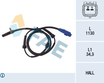 Sensor, wheel speed 78034