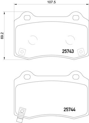 Комплект тормозных колодок, дисковый тормоз 8DB 355 021-251