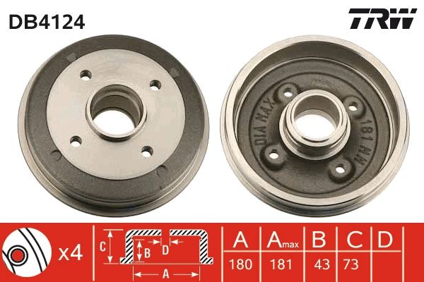 Brake Drum DB4124