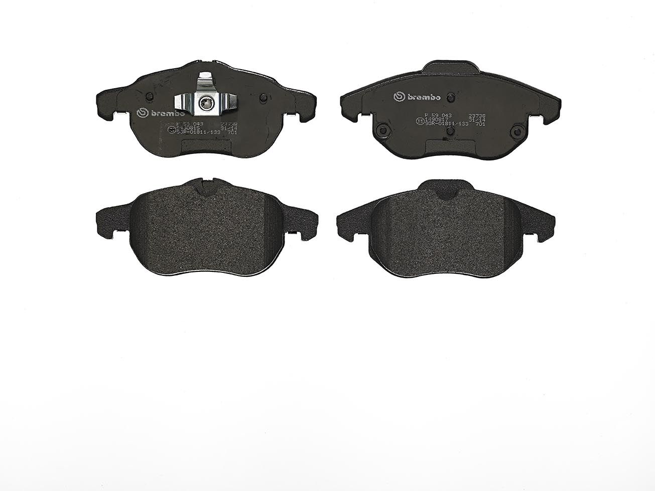 BREMBO P 59 043 - Bremsbelagsatz, Scheibenbremse PRIME LINE