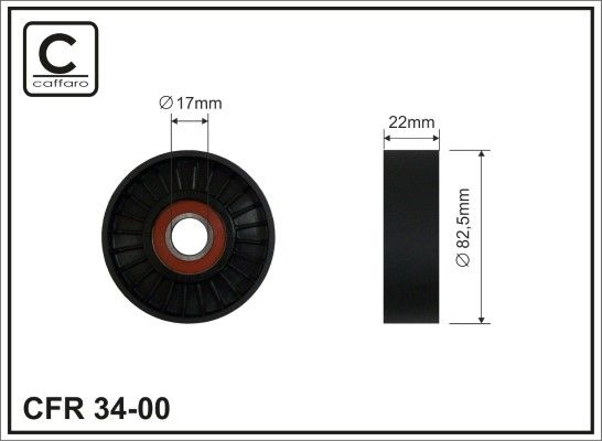 Tensioner Pulley, V-ribbed belt 34-00