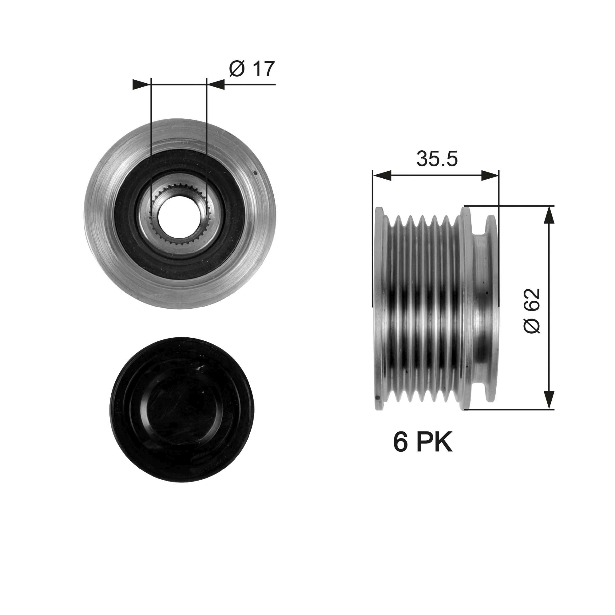 Alternator Freewheel Clutch OAP7044