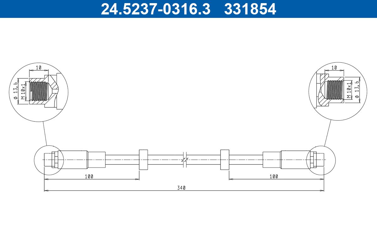 ATE 24.5237-0316.3 - Bremsschlauch