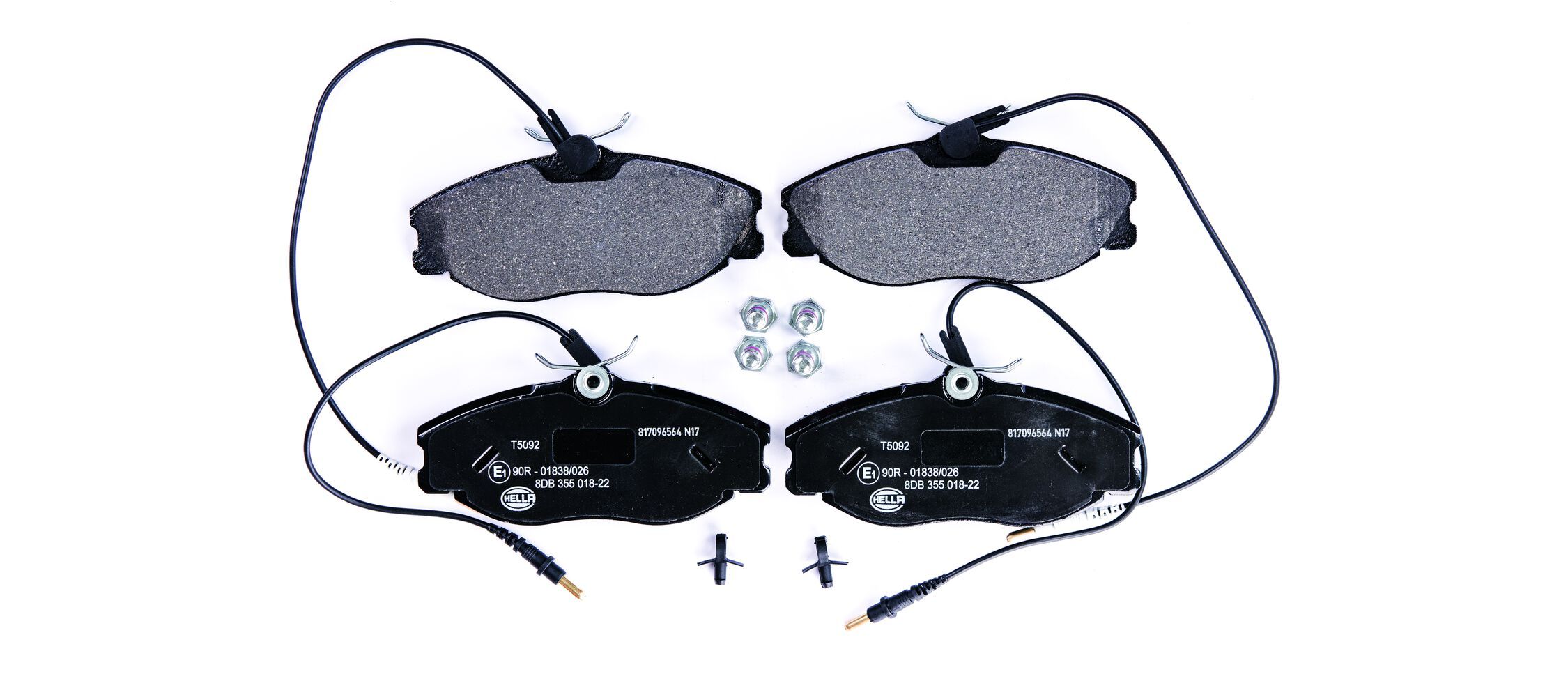 HELLA 8DB 355 018-221 - Bremsbelagsatz, Scheibenbremse