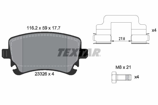 Brake Pad Set, disc brake 2332601