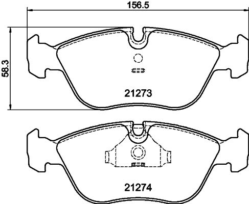 Brake Pad Set, disc brake 8DB 355 007-721