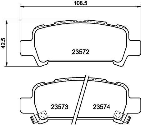 Brake Pad Set, disc brake 8DB 355 009-401