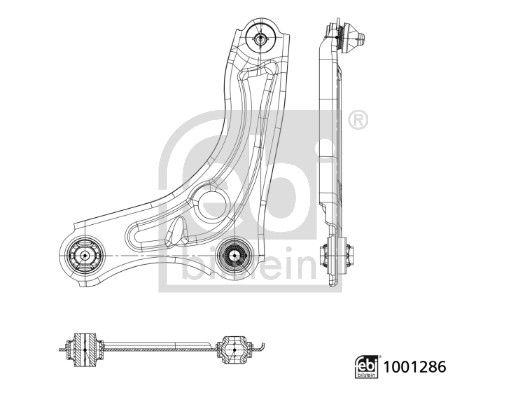 1001286 FEBI BILSTEIN lengőkar, kerékfelfüggesztés