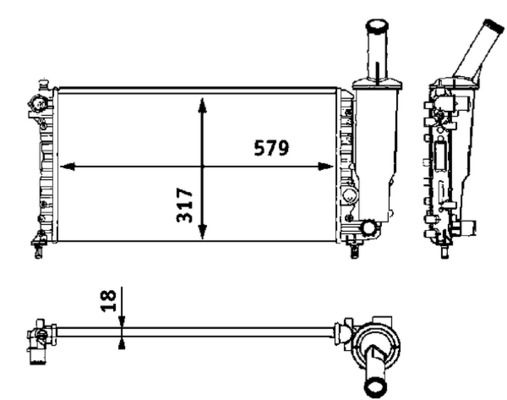 Radiador, refrigeración del motor
