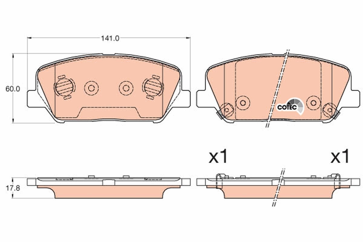 Brake Pad Set, disc brake GDB3582