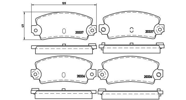 Bremsbelagsatz, Scheibenbremse