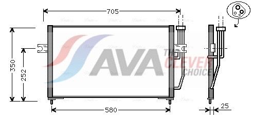 VO5128 AVA QUALITY COOLING kondenzátor, klíma