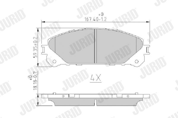 Brake Pad Set, disc brake 572655J