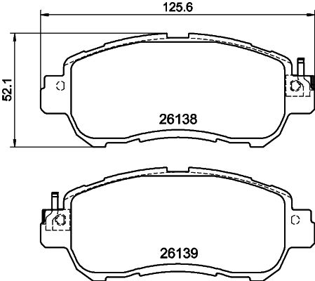 Комплект тормозных колодок, дисковый тормоз 8DB 355 040-571