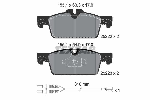 Brake Pad Set, disc brake 2522201