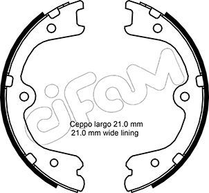 Bremsbackensatz, Feststellbremse