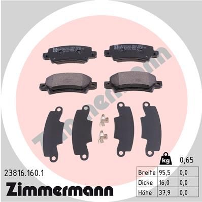 Brake Pad Set, disc brake 23816.160.1