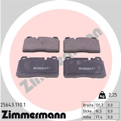 Brake Pad Set, disc brake 25643.170.1