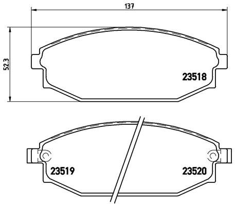 Brake Pad Set, disc brake P 54 027