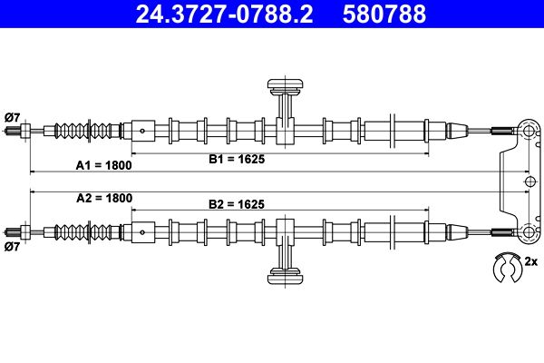 Ate 24.3727-0788.2 Seilzug, Feststellbremse