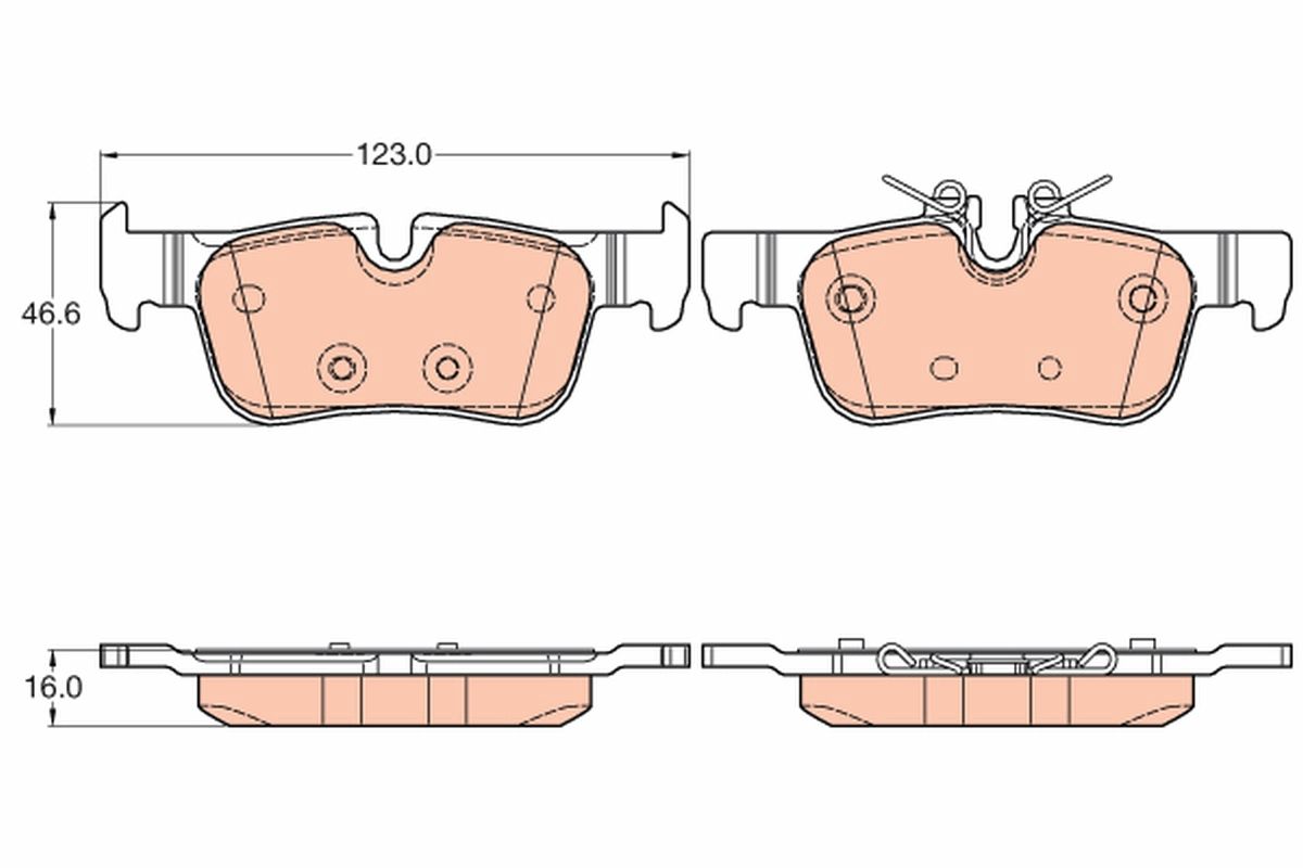 TRW DISC BRAKE PADS - TecDoc 1