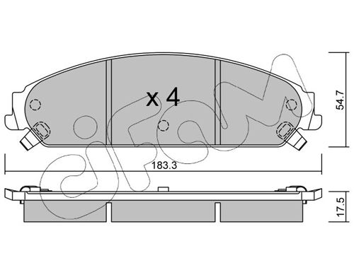 Brake Pad Set, disc brake 822-717-0