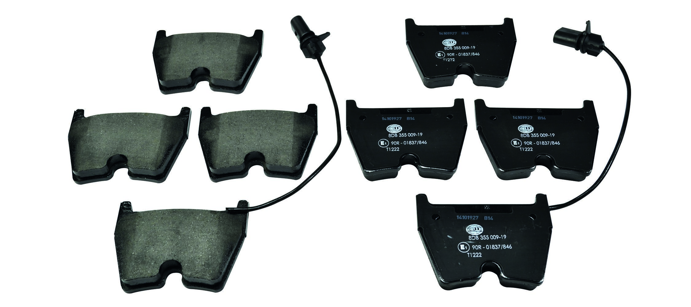 HELLA 8DB 355 009-191 - Bremsbelagsatz, Scheibenbremse