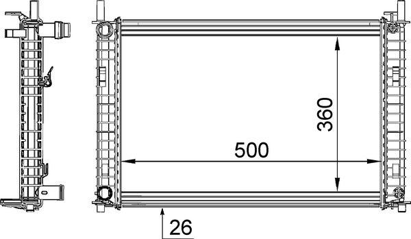 CR 1356 000S MAHLE BEHR hűtő, motorhűtés