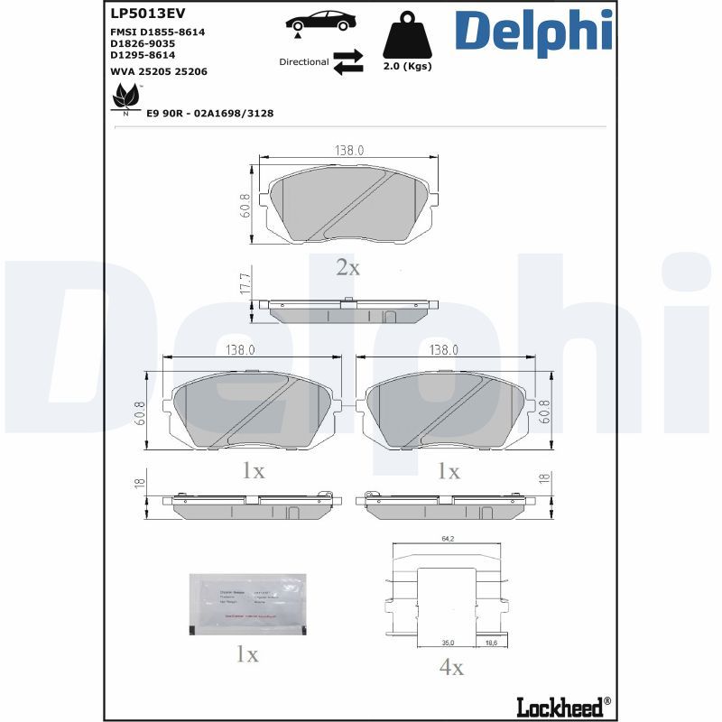 Brake Pad Set, disc brake LP5013EV