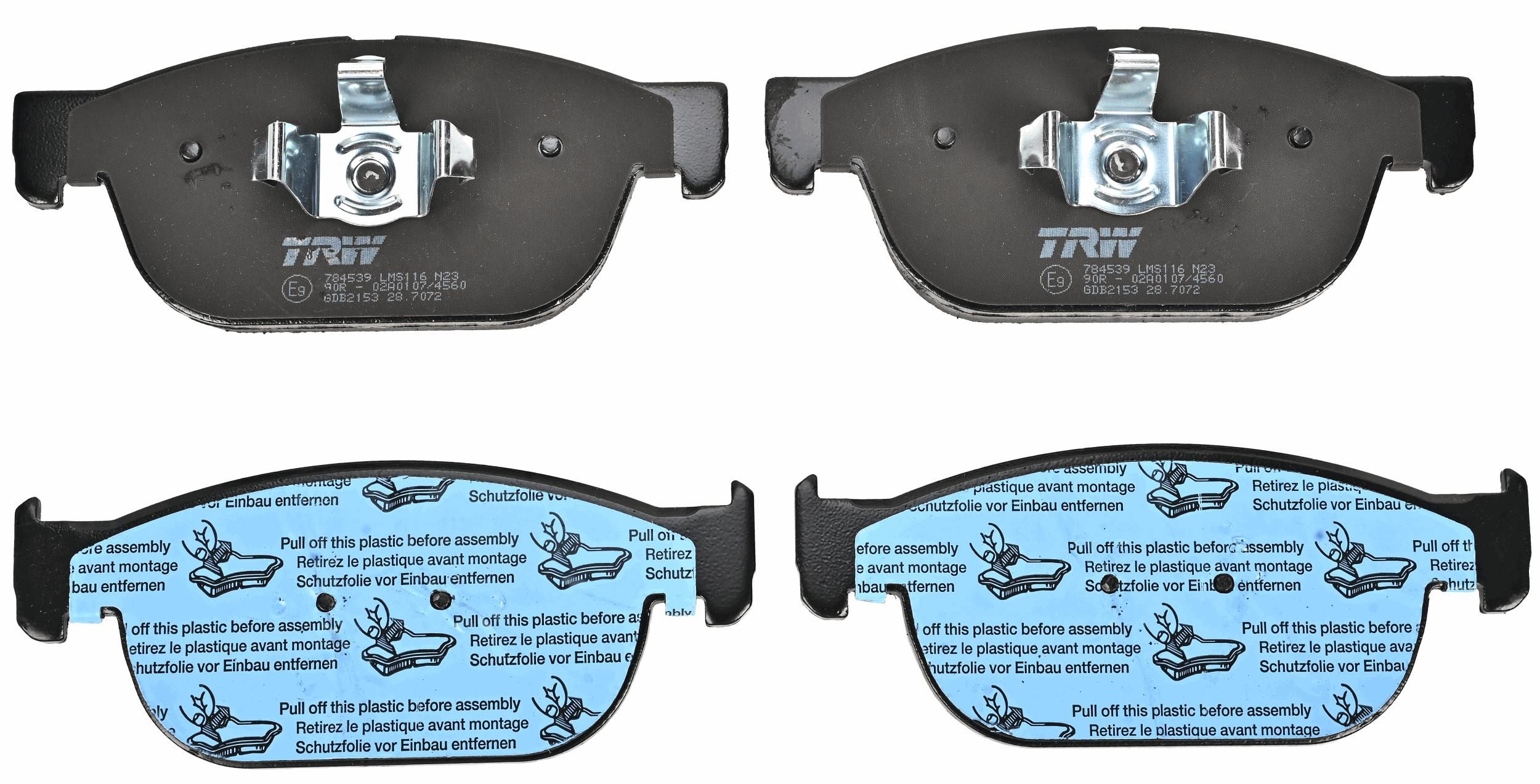 TRW BRAKE PAD SET, DISC BRAKE - TecDoc 2