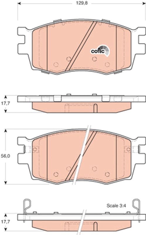 Brake Pad Set, disc brake GDB3420