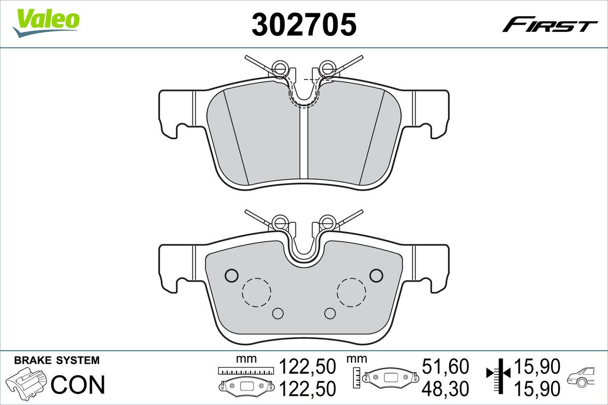 Brake Pad Set, disc brake 302705