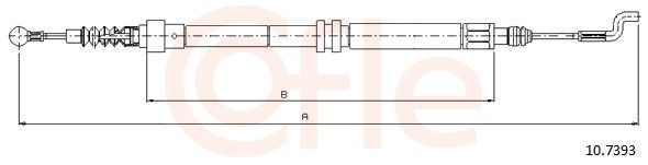 Cable Pull, parking brake 10.7393