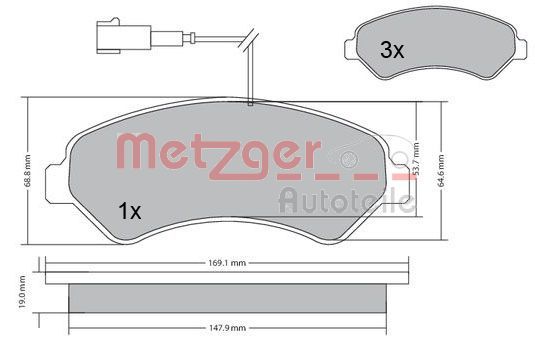 Brake Pad Set, disc brake 1170248