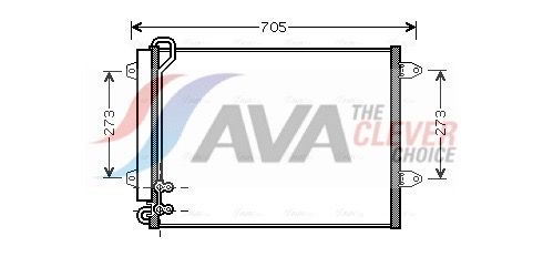 AVA QUALITY COOLING VNA5225D - Kondensator, Klimaanlage ** CLEVER FIT **