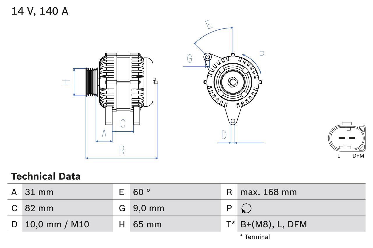 BOSCH 0 986 044 470 Alternator