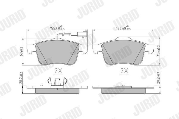 Brake Pad Set, disc brake 573173J