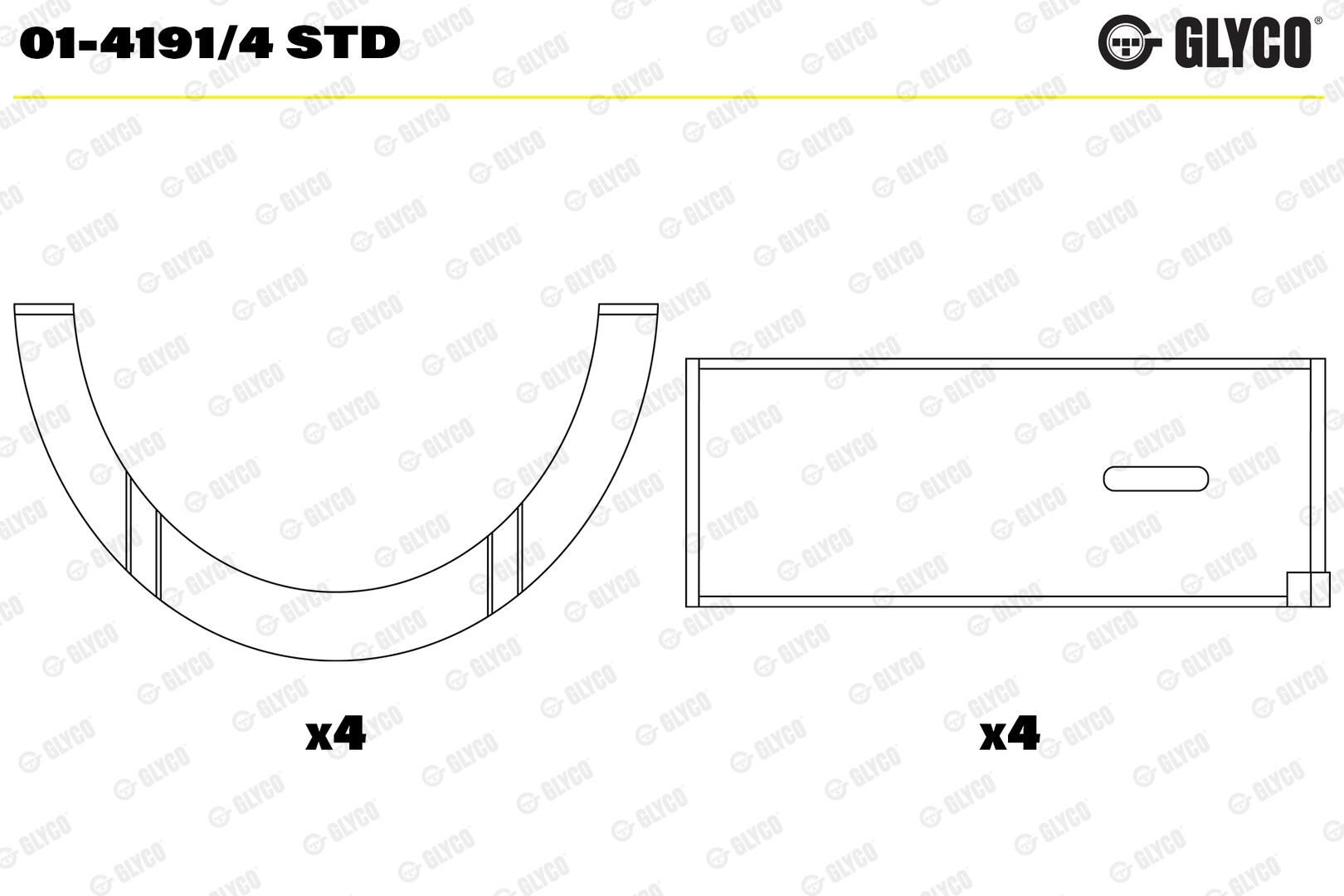 GLYCO 01-4191/4 STD - Pleuellager