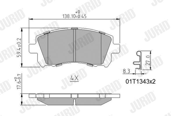 Brake Pad Set, disc brake 572423J