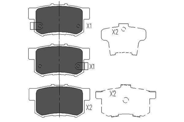 Brake Pad Set, disc brake KBP-2008