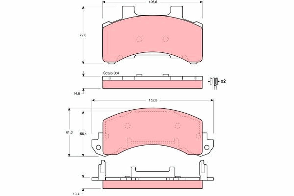 TRW DISC BRAKE PADS - TecDoc Only