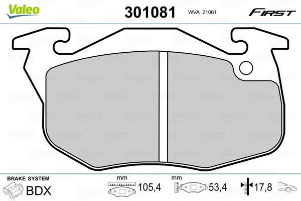 Brake Pad Set, disc brake 301081