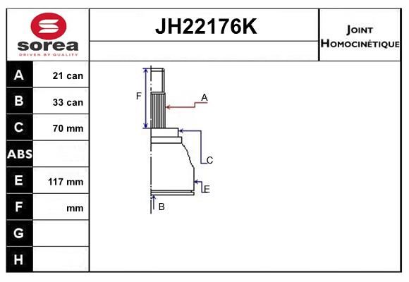 KIT CV JOINT AVEC KR -