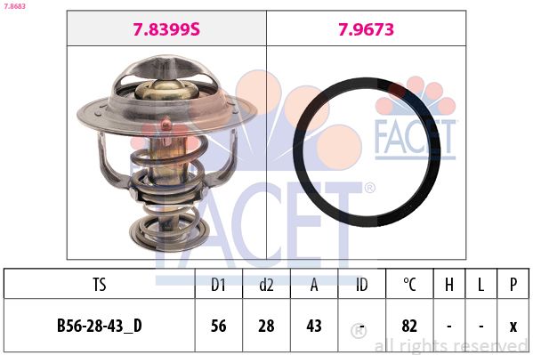 Thermostat, coolant 7.8683